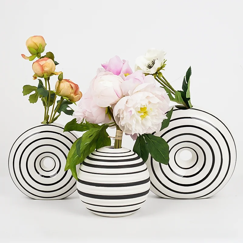 Handpainting Ceramic Vase Home Decor Interior Table Living room Decoration Ceramic Flower Vases