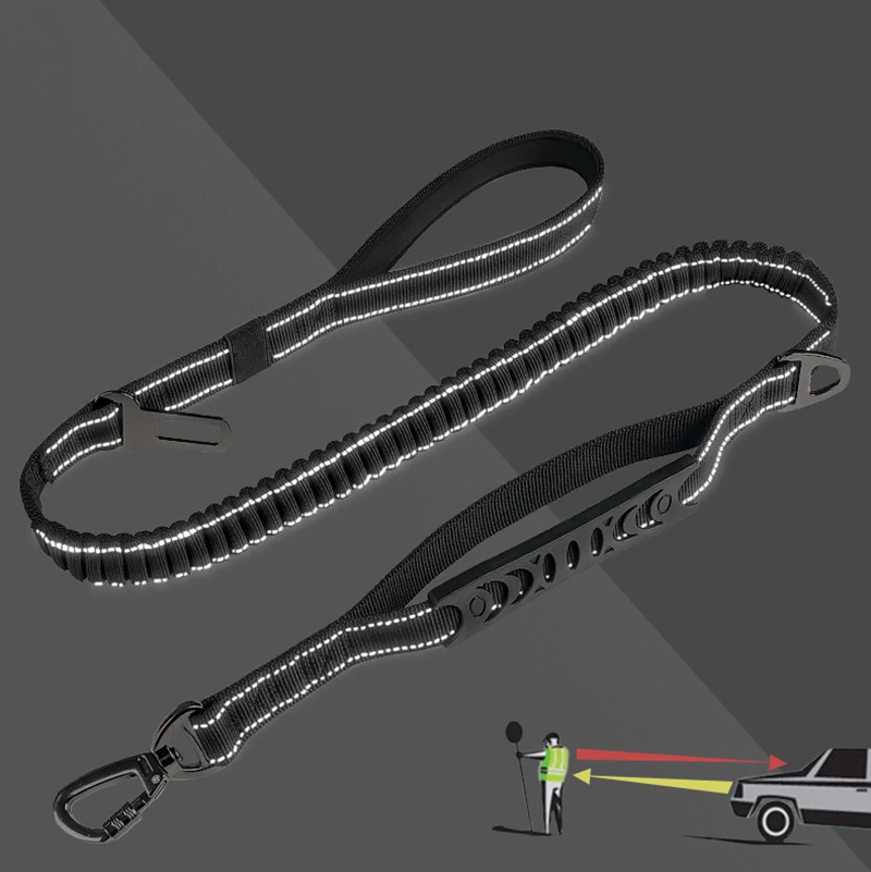 Heavy Duty с высокой отражающей способностью нити и буфер прочный ремня автокресла высокого качества собачий поводок для средних больших