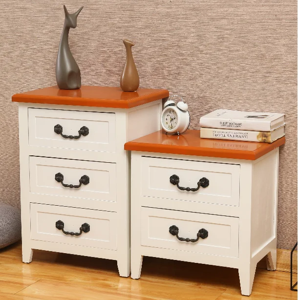 
Classic Cheap Solid Wood 2 Drawer 3 Drawer Bedside Table 