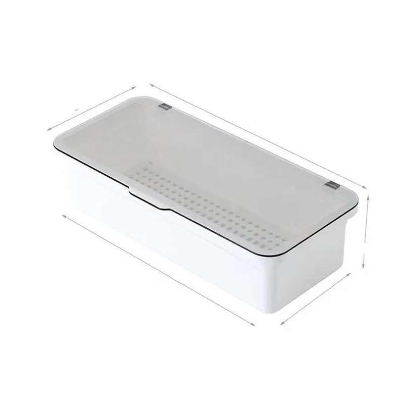 OWNSWING Rectangle Makeup Container Cosmetics Brush Beauty Blender cosmetic storage box with Lid
