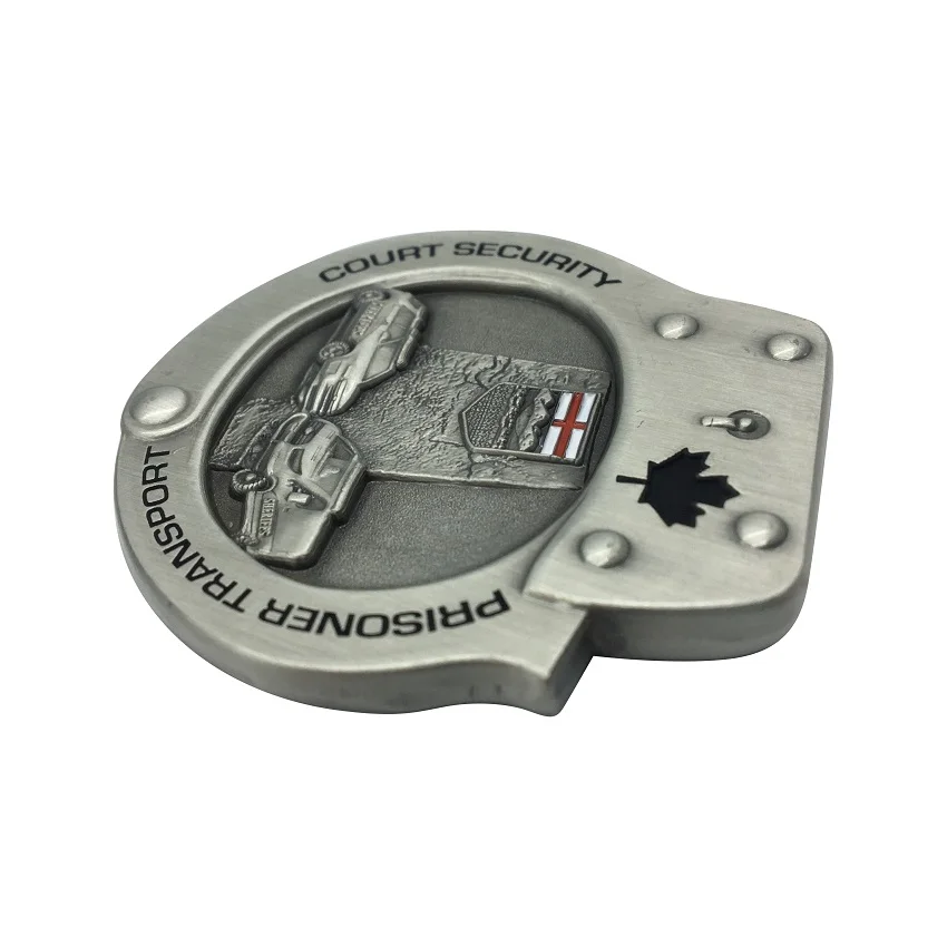 
 Индивидуальный дизайн, двухцветное покрытие, Канадская Альберта, наручники, металлическая медаль, вызов, монета, ретро старая монета  