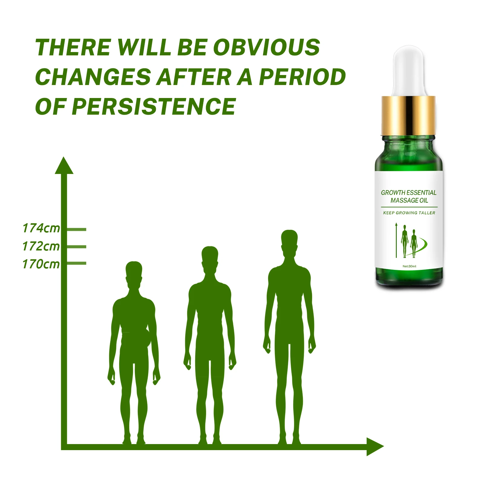 Strong Effective Body Grow Taller Increase Height Soothing Foot Body Care Promote Bone Growth Massage Oil