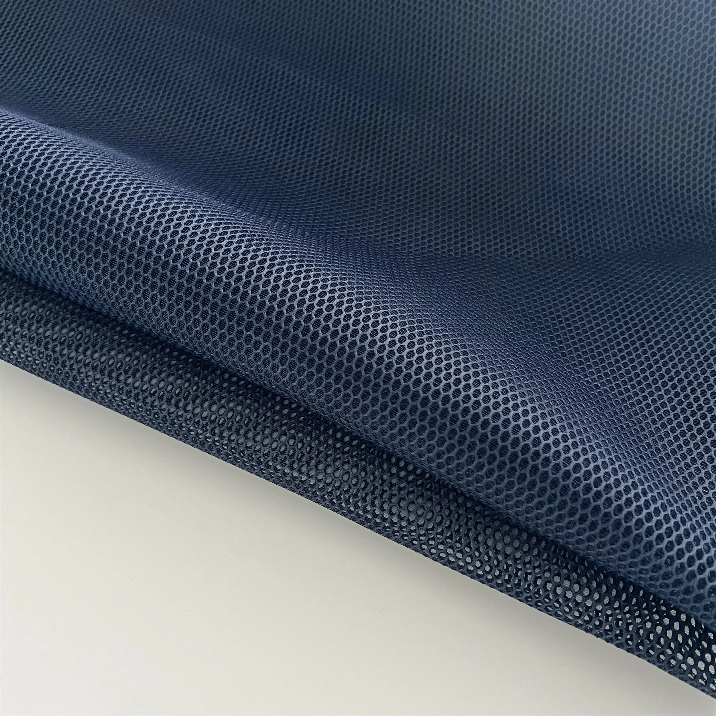 Double-sided hexagonal large hole sandwich mesh fabric shoes clothing honeycomb fabric single color large mesh