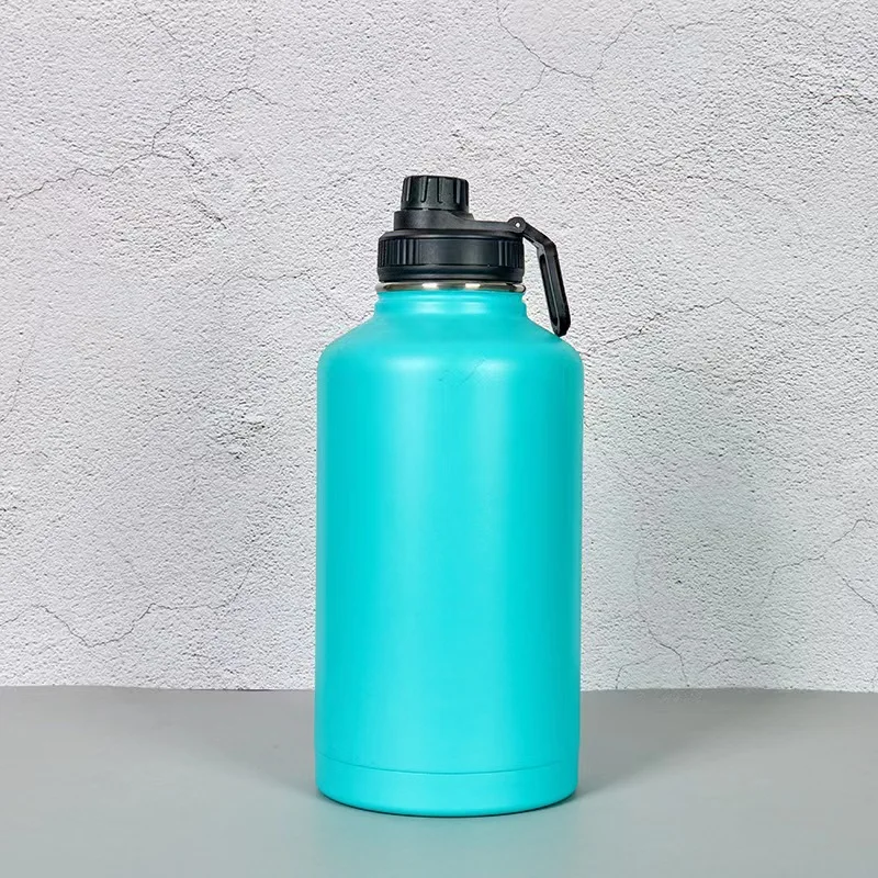 Sports Gym Fitness Bodybuilding Water Bottle Big BPA FREE 2.2L stainless steel Water Bottle