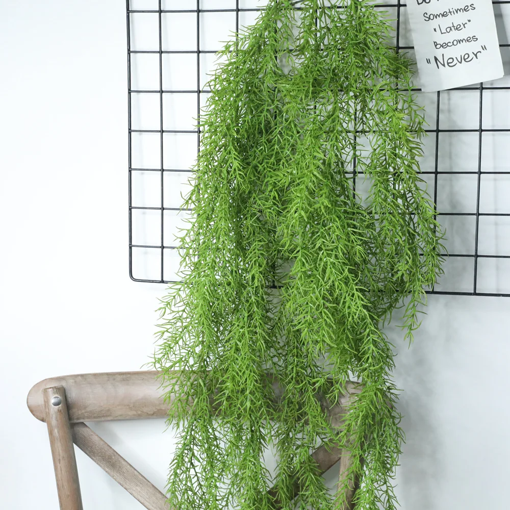 Wholesale Artificial Needle Wall Hanging Wall Vine Simulation Leaves Artificial Plants for Decoration