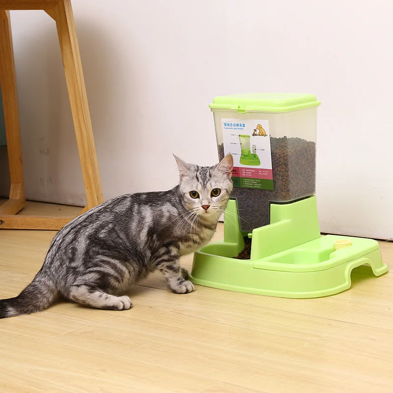 Hot Sale Pet Automatic Feeder Cat Dog Bowl Double Bowl Automatic Water Pet Automatic Feeder Dog Bowl Dog Supplies