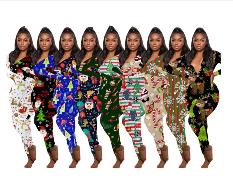 2021 women onsie sleepwear pajamas for christmas