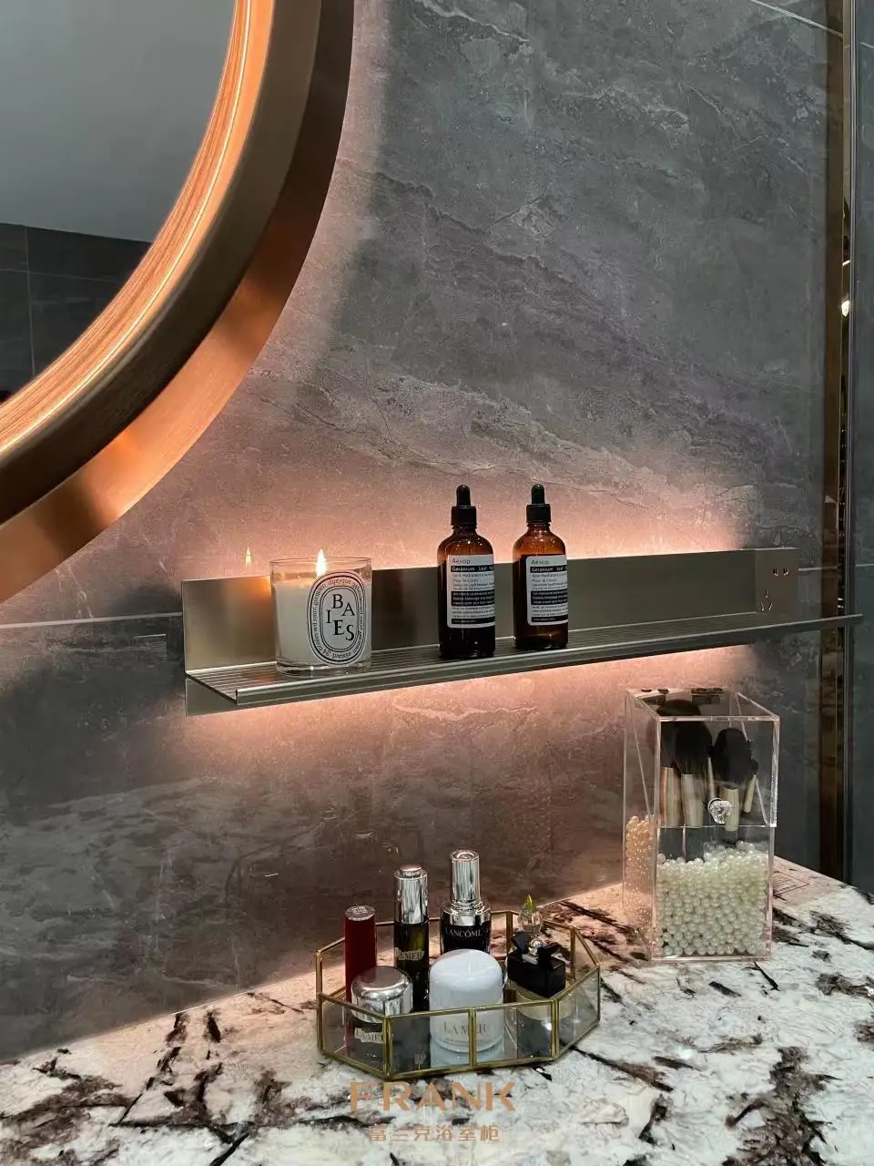 All new design dancing lights series luxurious modern floor mounted vanities luxury bathroom vanity cabinet with solid oak wood