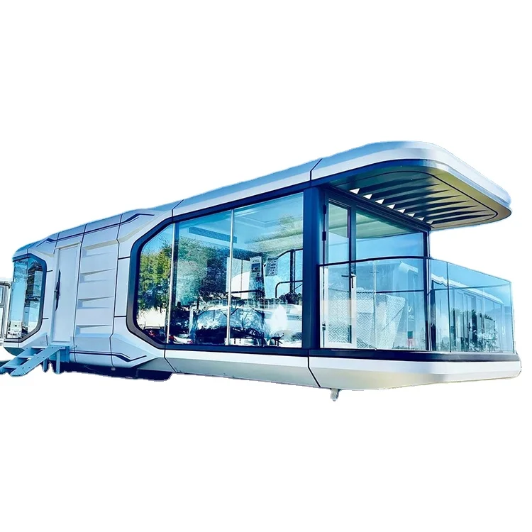 Prefab Luxury Tiny Capsule Home with Kitchen and Bathroom