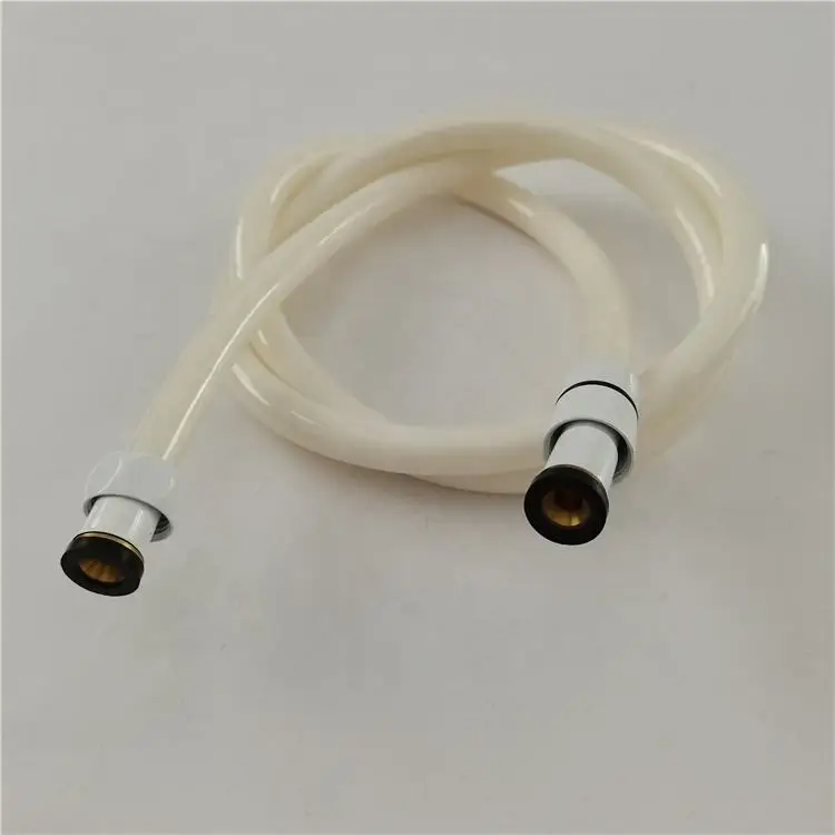 Factory Directly Sold Shower Pvc Flexible Water Hose China Custom Made White Pvc Shower Hose With White Brass Nut
