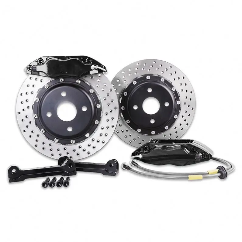 7600 4 Piston Big Brake Kit for VW Polo BMW E46 Camry XV70 Racing Auto Brake Systems with Ceramic Brake Pads