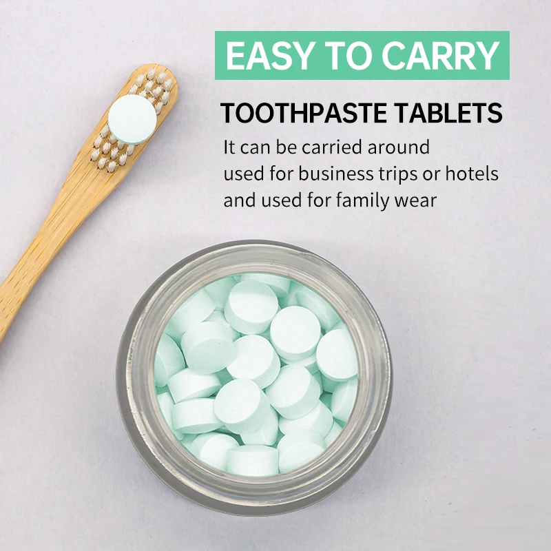 OEM Private Label Bulk Signal Mint Whitening Toothpaste Tablets Vegan Eco-Friendly Solid Mouthwash with Foam Effect