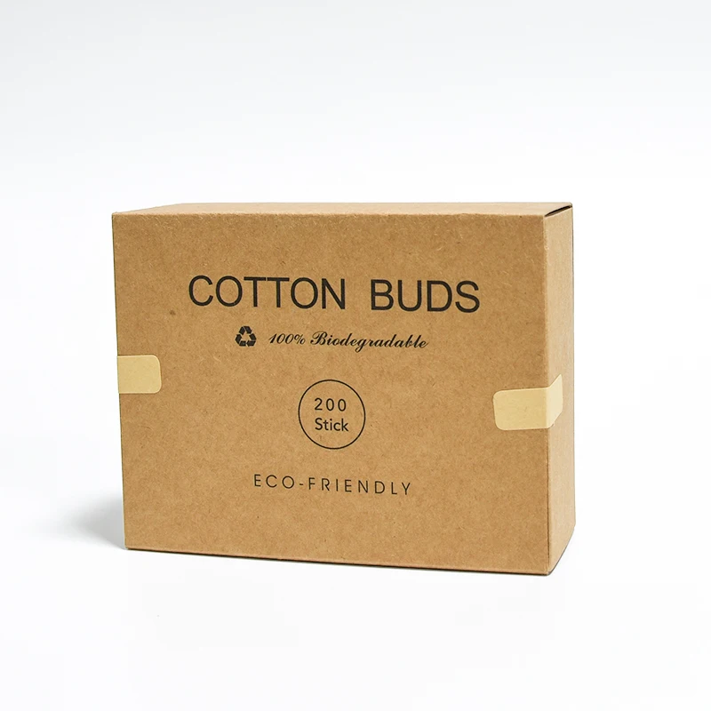 Bio Organic Clean Cotton Swab Eco Friendly Ear Cleaner Wooden Bamboo Baby Biodegradable Cotton Bud