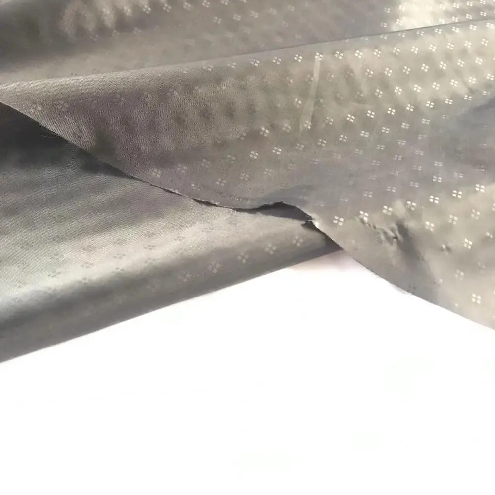 
190T MOON Embossed Polyester Taffeta Lining Fabric Dobby Design For Garment 