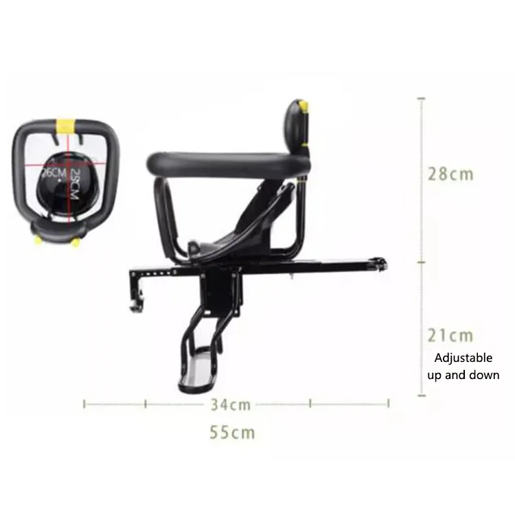 
Big black baby bicycles front mountain bike seat with the backrest 