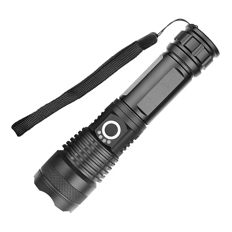 Factory Wholesale XHP50 led Flashlight Rechargeable Zoomable 18650 26650 Camping Mini High Power Handheld Torch Light Lamp