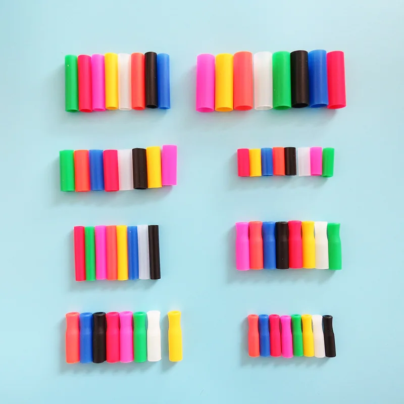 
High Quality Reusable Stainless Steel 304 Straws set, Metal Drinking Straws with Cleaning Brush 