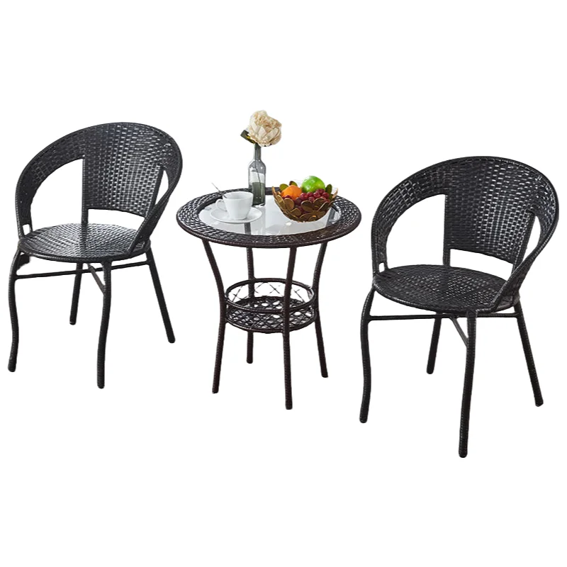 Outdoor rattan chairs and wicker chairs, suitable for rattan chairs, tables, and chairs in hotels, cafes, and restaurants