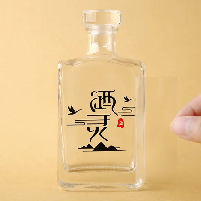 Anti-scratch Cold Transfer Stickers China Custom Metal Embossed LOGO Decal Stickers For Glass Cups