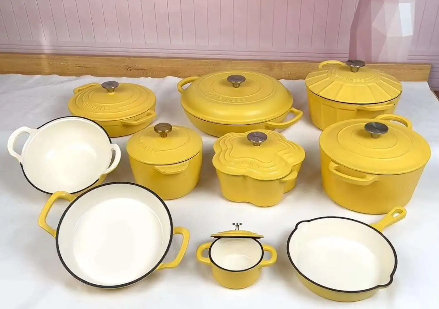 Cooking Pot Set Non-Stick Cookware Inductiun Cookware Sets Stainless Steel Fry Pan 18 Piece Nonstick Cookware Set