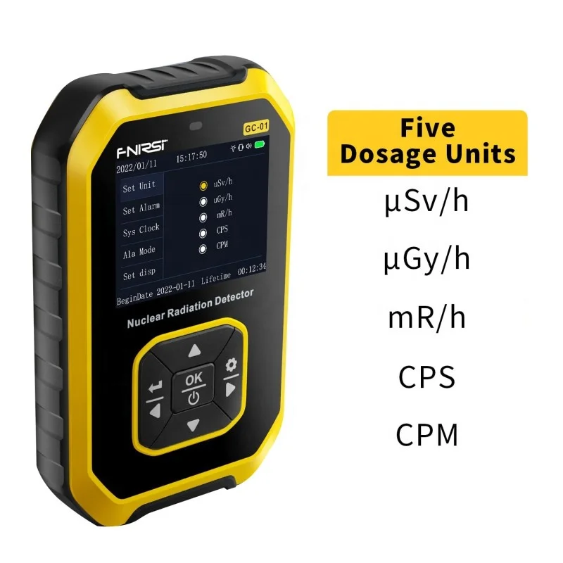 Counter Nuclear Radiation Detector Radiation Dosimeter with LCD Display Portable Handheld Beta Gamma X-ray Rechargeable