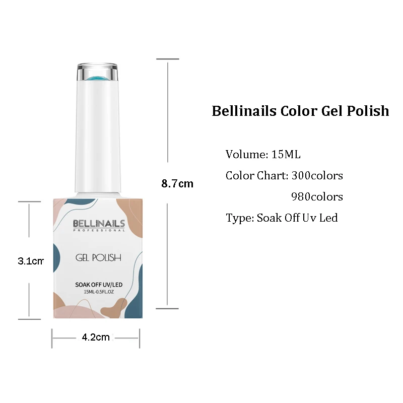 Bellinails Custom Logo Oem Private Label Nail Gel Polish Set One Coat Apply Color Uv Gel Nail Polish Free Sample