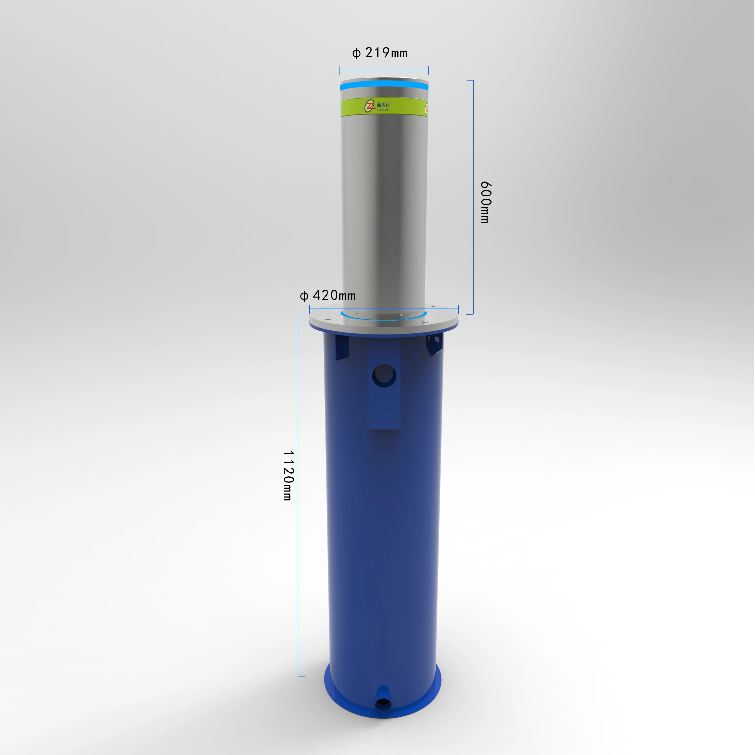 Automatic electric retractable hydraulic lifting steel rising security parking rising hydraulic retractable bollards