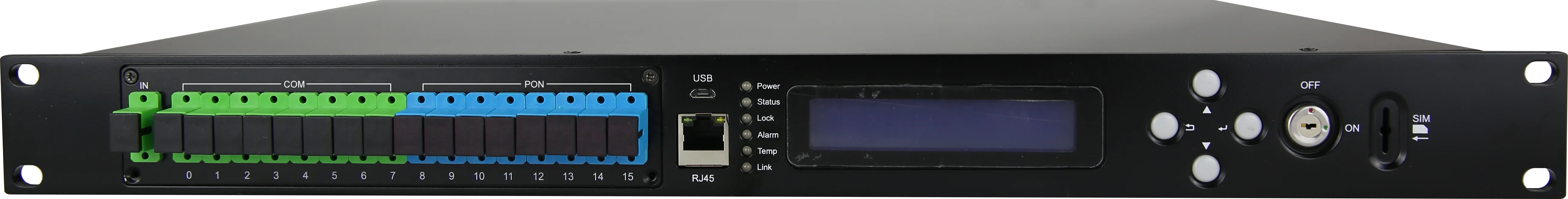 FTTH CATV GPON 1550nm EDFA 8 Port 19dBm Fiber Optical Amplifier EDFA with WDM