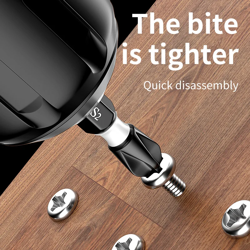 Non-slip cross strong magnetic ring electric screwdriver hexagonal set high-hardness flip-head hand drill