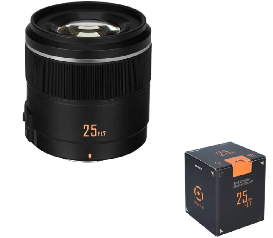 YONGNUO YN25mm F1.7M 25mm F1.7 STM Lens For Panasonic Olympus M4/3 Mount G95 GF9 GX9 Macro 4/3 Large Aperture AF Camera Lens