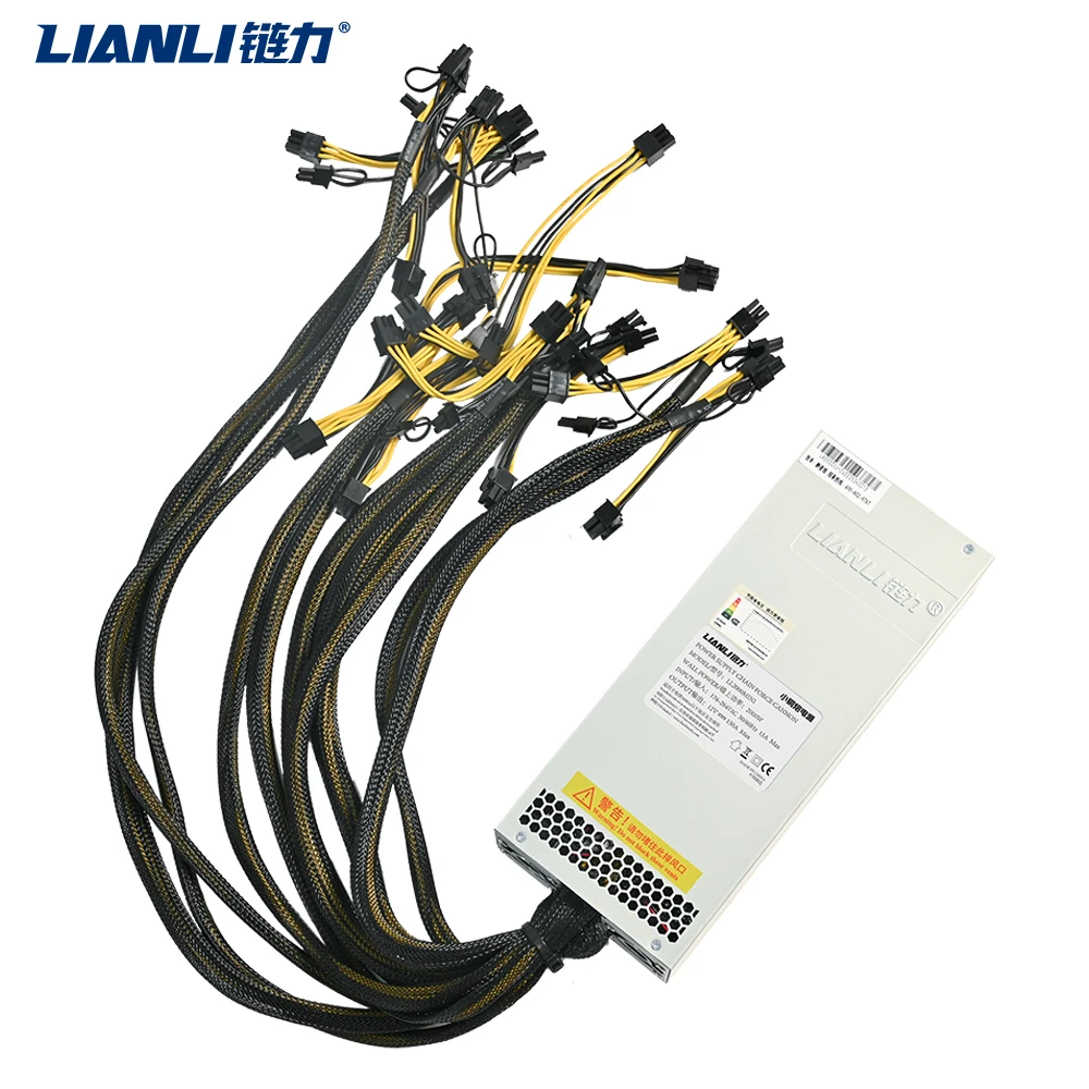 Lianli 2U 2500 Вт с 6*6 контактами и 16*6 + 2-контактными разъемами, специально для блока питания GPU rig case 2400 Вт