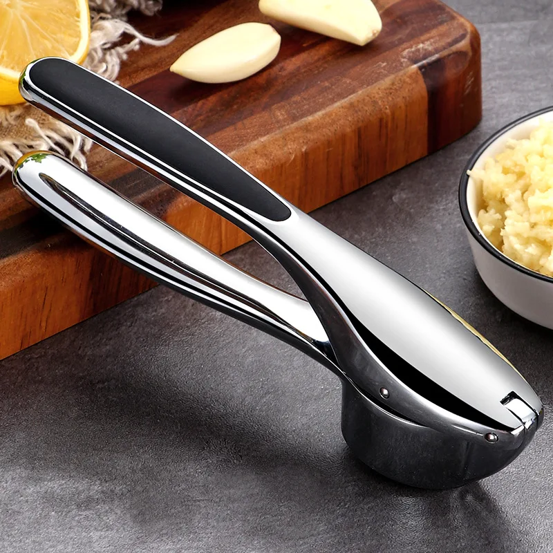 Amazon Kitchen Tool Zinc Alloy Garlic Press Manual Garlic Cutter Peeling Garlic Fruit and Vegetable Crusher