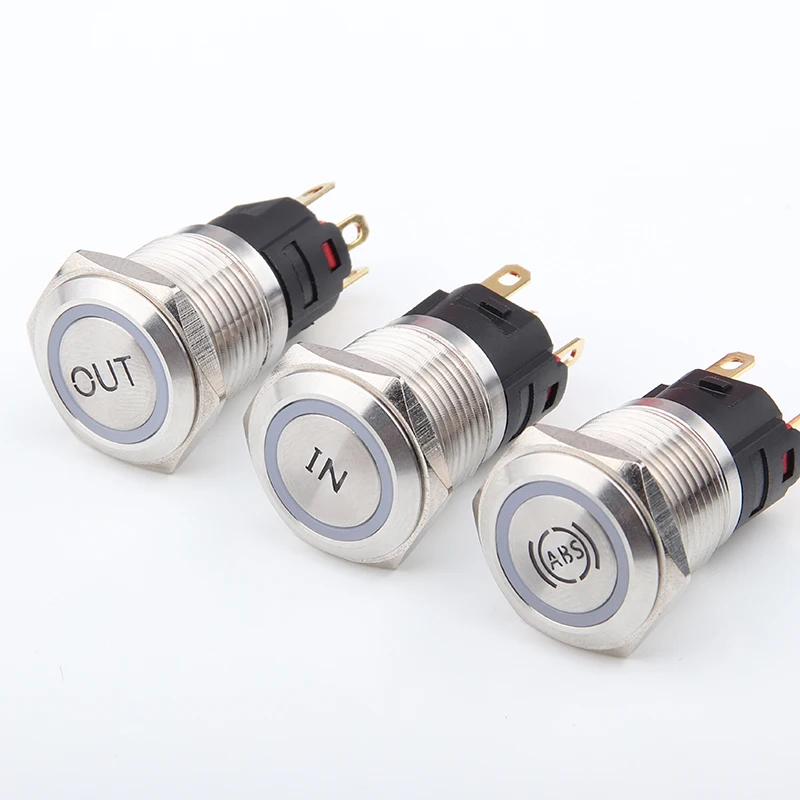 push button switch with led 16MM Custom pattern lighting customization