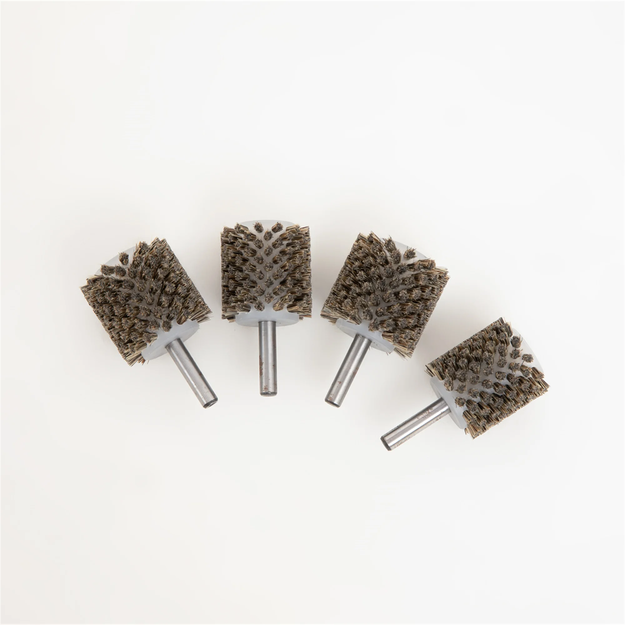 HL--073 Cheap Price Cleaning Tool Wild Boar Brown Hair Steel Collar Cleaning Brush