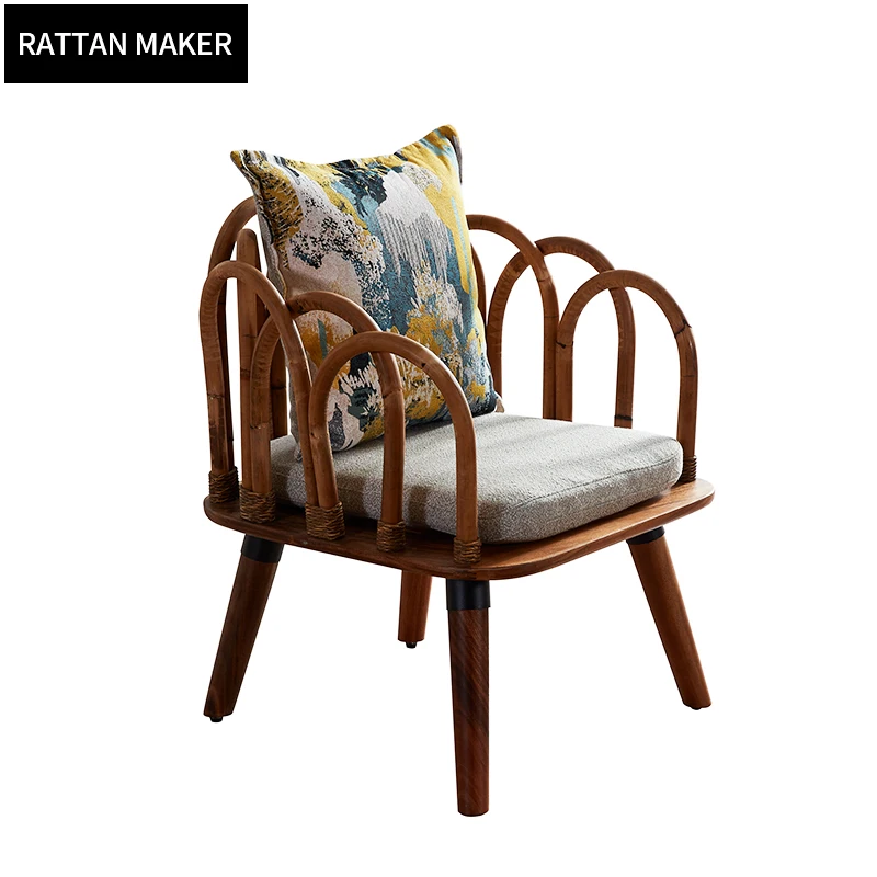 Набор журнальных столиков для гостиной, ротанговая комбинированная мебель, Круглый Чайный Столик, крепкий стол