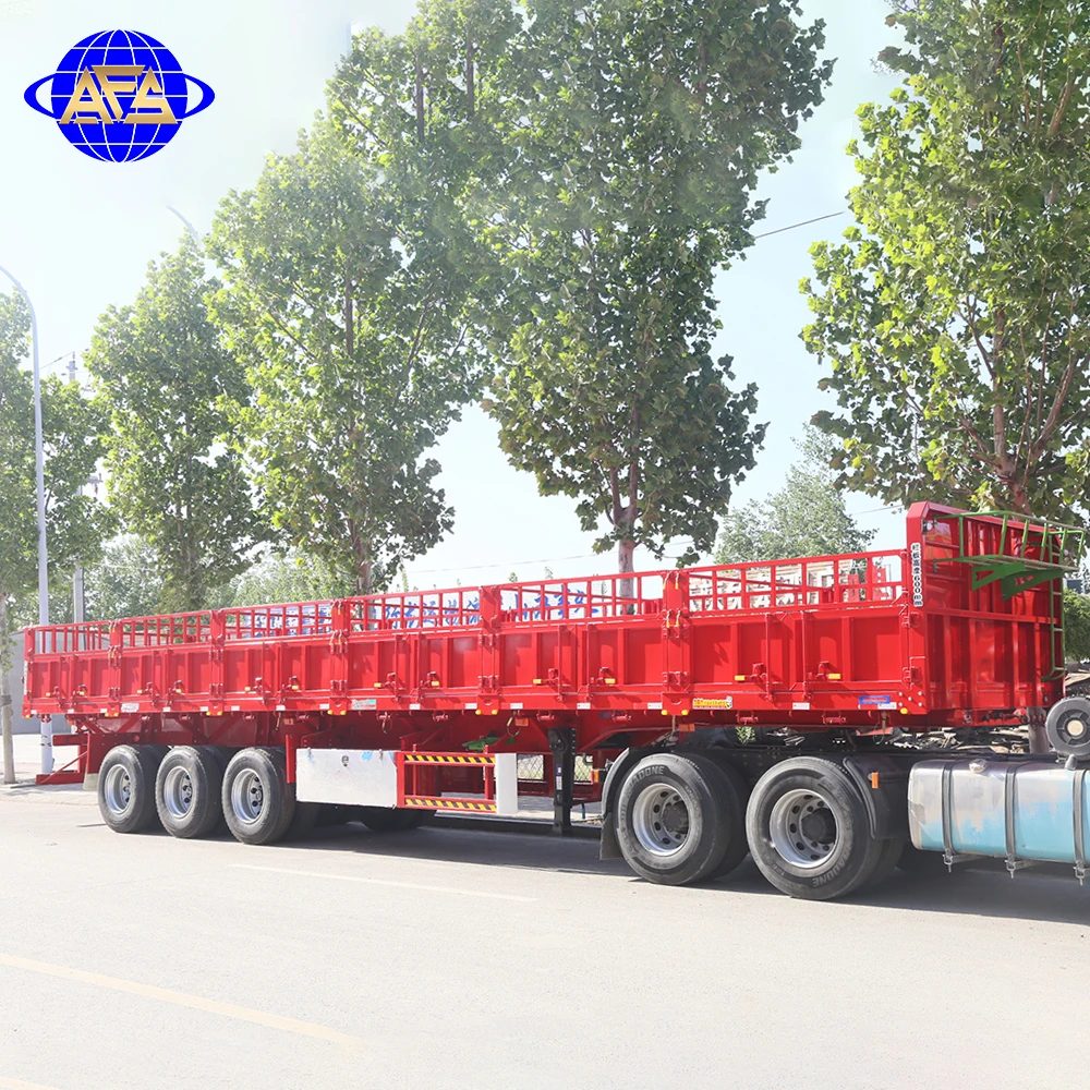 China 2/3/4 Axles Side Tipping Sidewall Semitrailer Side Wall Tipper Dump Semi Trailer Truck Trailer