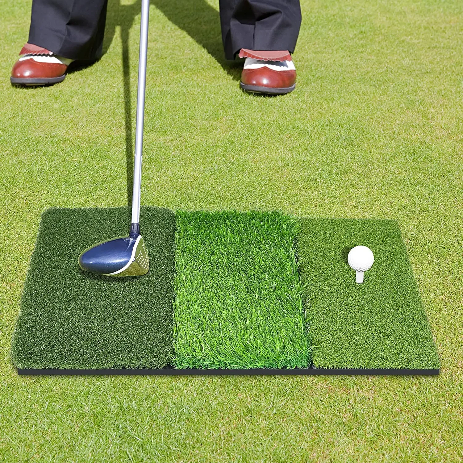 Newly Logo Customized Golf Chipping Game Mat  3 In 1 Foldable Golf Swing Training Aids Mat for Indoor Outdoor Golf Practice