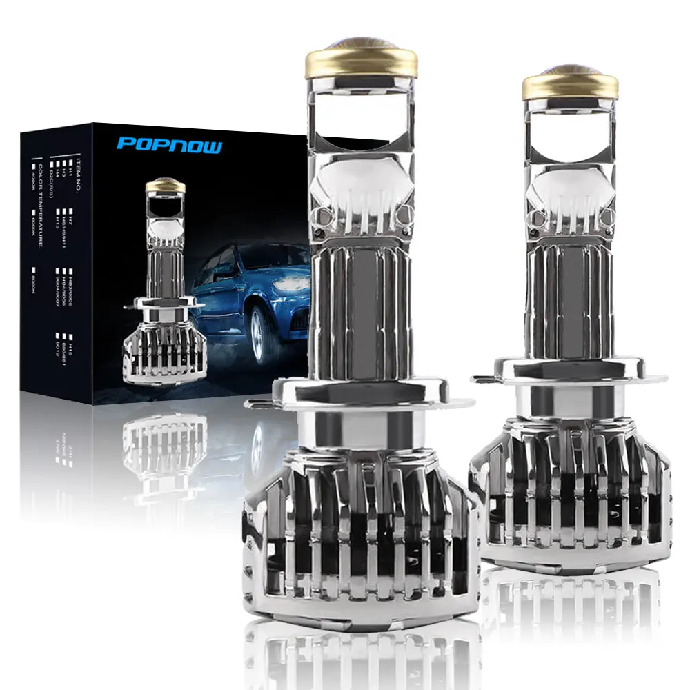 POPNOW top selling mini lendled headlight projector lens 150W h7 led auto headlight