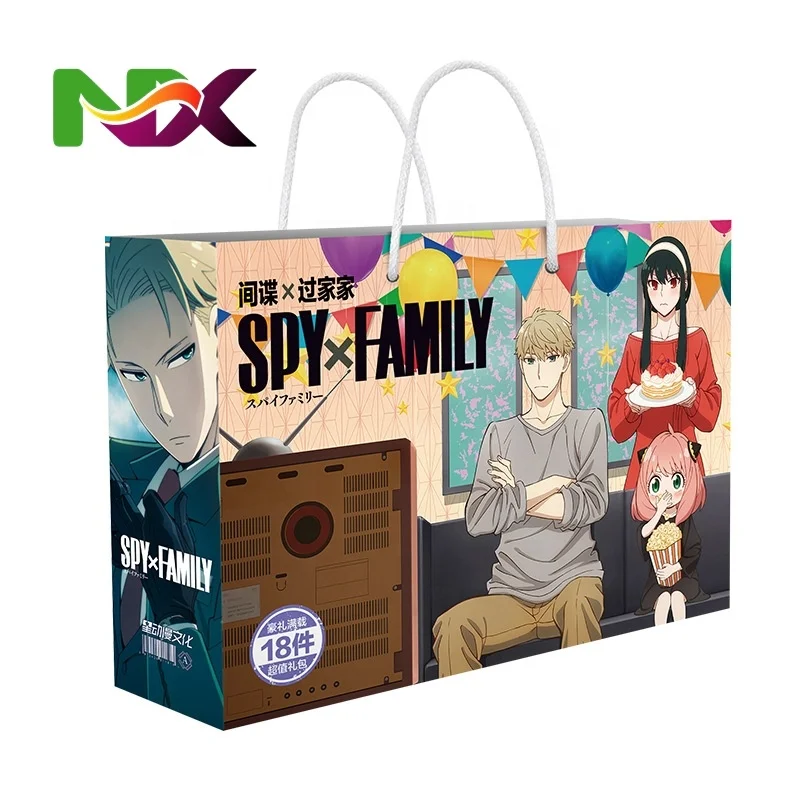 SPY x FAMILY Jujutsu Kaisen xiao zhong li Demoned Slayer Poster Badge Bookmark Sticker Anime Paper Gift Bag cosplay prop