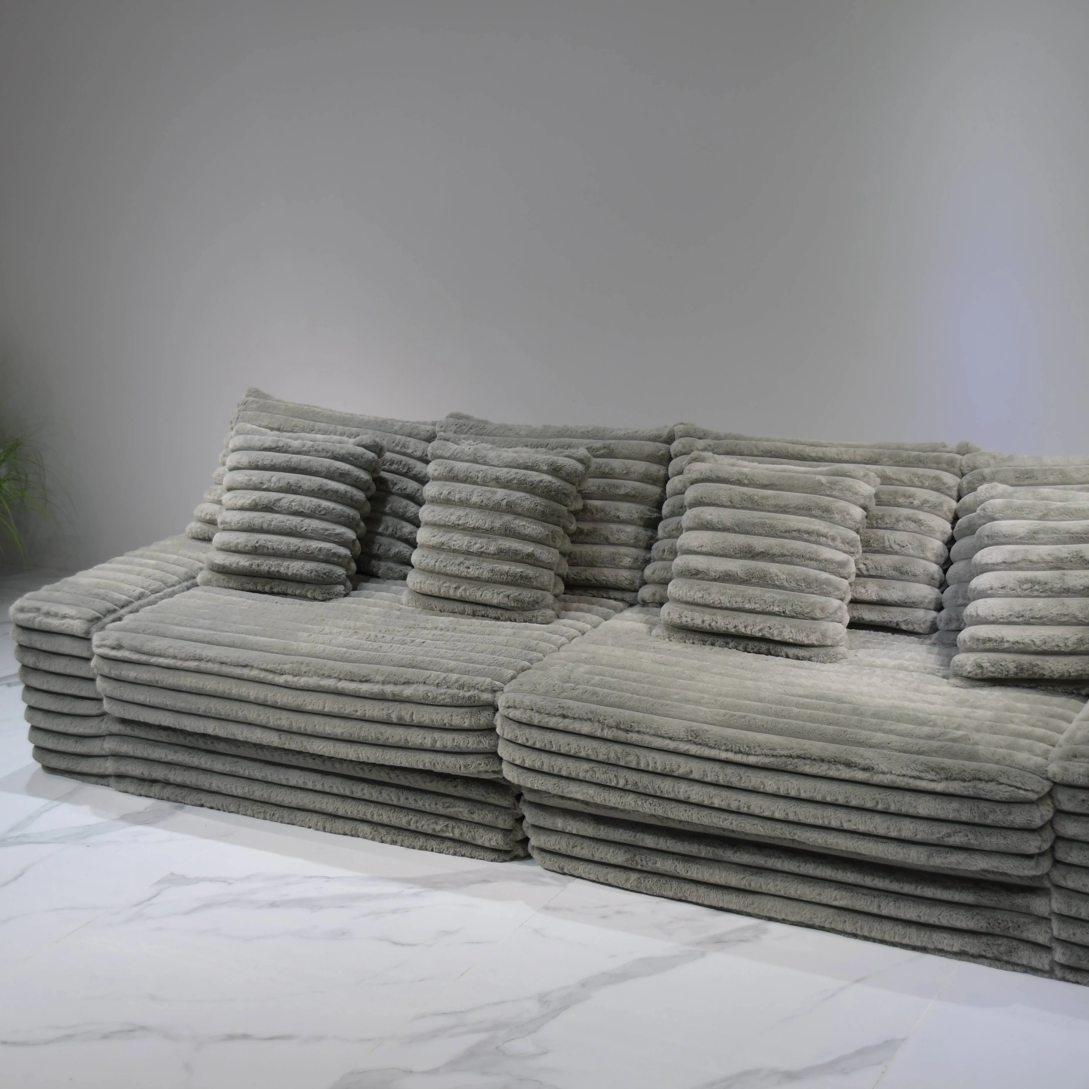 Luxury Compression Packing Home Living Room Furniture Modern Fabric Corner Sectional Sofa