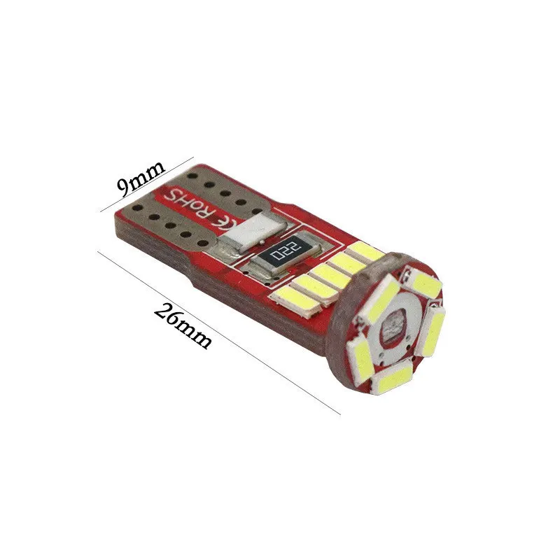 Недорогая Светодиодная лампа T10 15 SMD 4014 без ошибок Canbua холодный белый 6000k для обратного света
