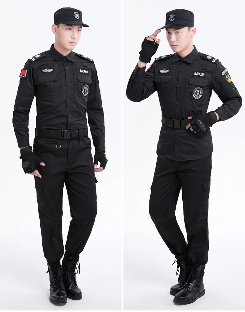 New wholesale spring and autumn security training uniform suit work clothes short sleeve long sleeve clothing