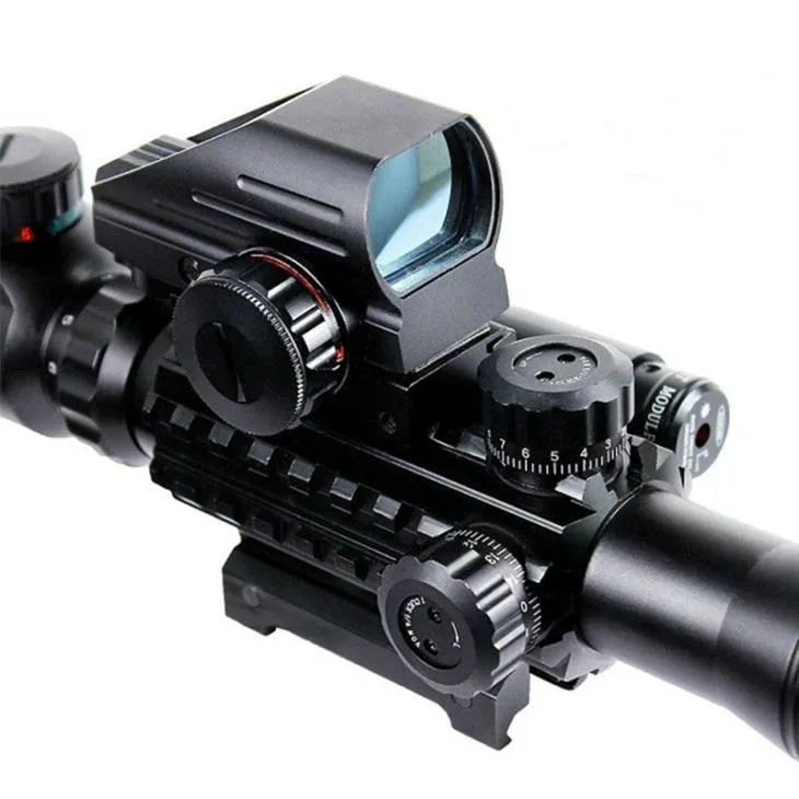Прицел Комбо 4-16x50EG двойной световой прицел + 4 Reticle красная/зеленая точка с креплением 20 мм