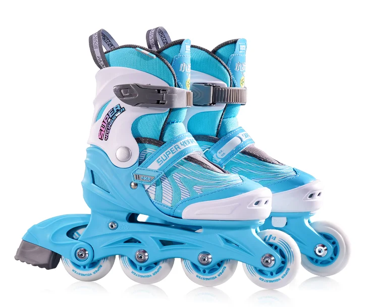 Hot Sale Inline Skates Shoes Wholesale Children Kids Flashing Adjustable 4 Wheels Inline Skating Roller Skates Shoes