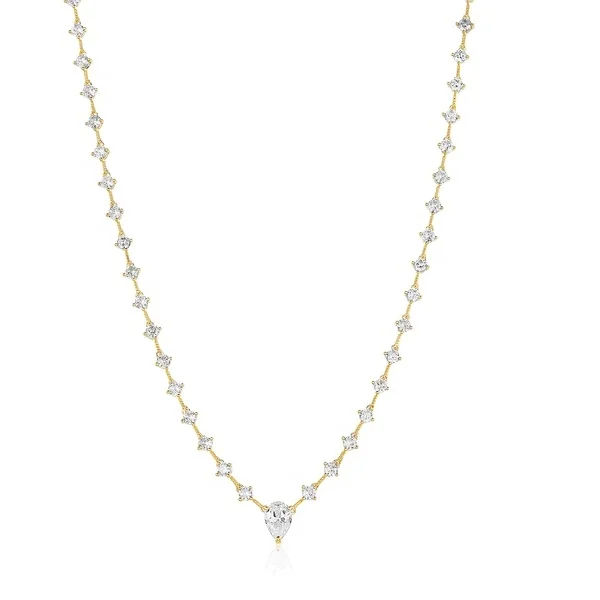 LOZRUNVE 925 Sterling Silver Dainty Luxury Top Quality Diamond Tennis Necklace Choker Zirconia