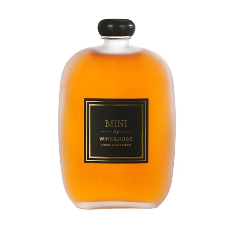 Empty Clear Frosted 125ml 350ml 500ml Beverage Liquor Milk Flask Wine Fruit Juice Coffee  Glass Bottle