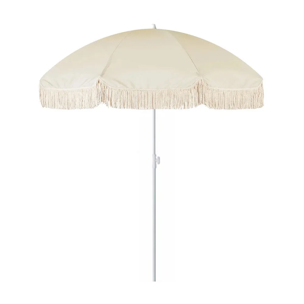 Parasol Luxury Fringe Outdoor Straw Tassels Beach Umbrella Outdoor Furniture Tassel Wooden Custom China Pagoda, Hawaii Striped