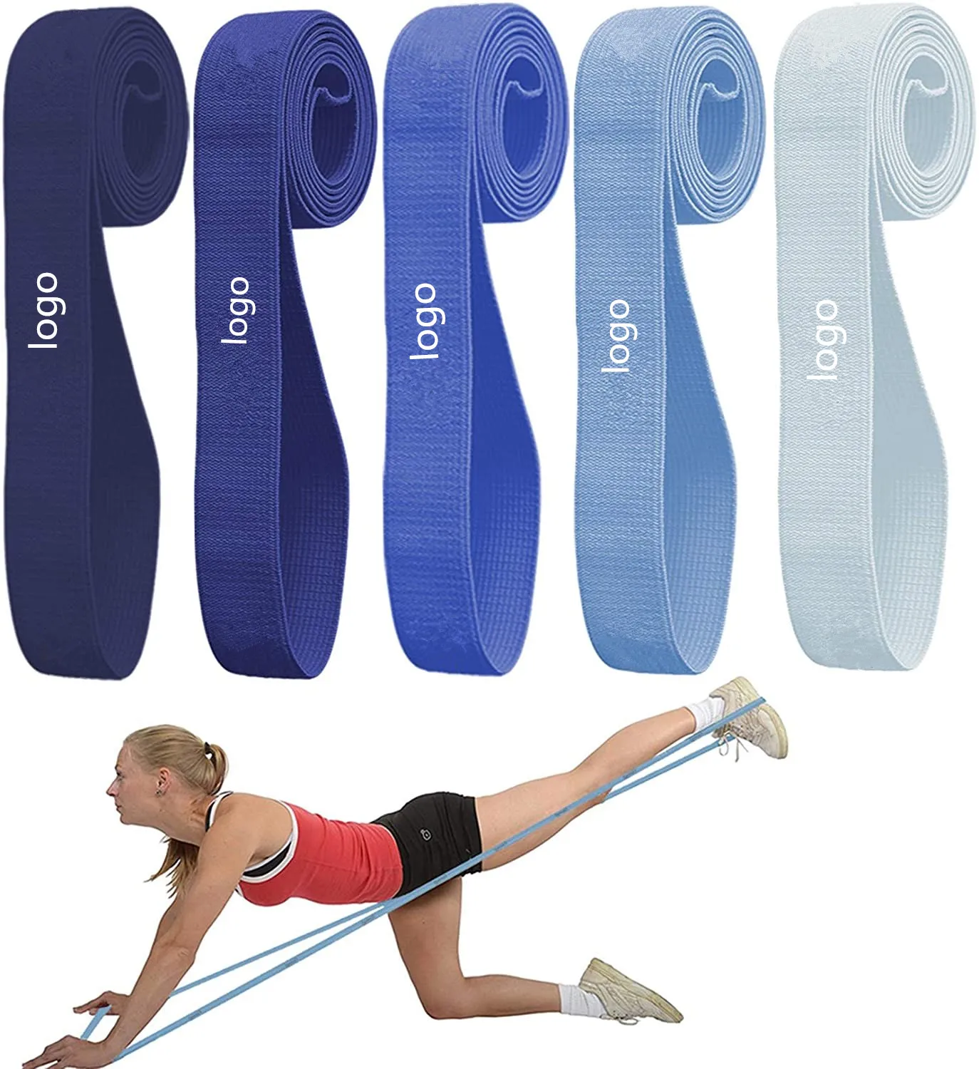 long resistance band set fabric training equipment elastic circle yoga resistance fitness bands pull up power band workout