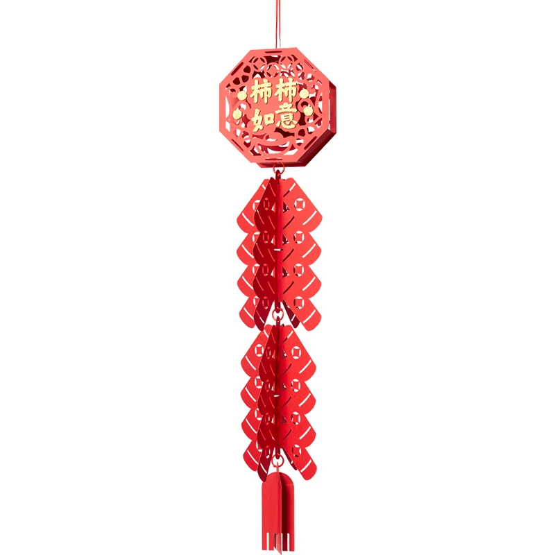 2025 Year of the Snake handmade DIY Chinese style paper firecrackers New Year hanging decoration Spring Festival decoration prop