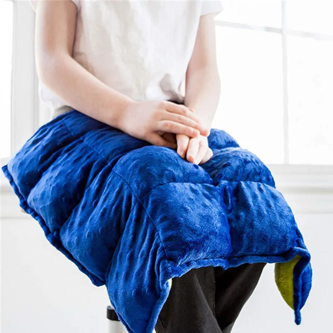Мягкий материал Minky со стеклянными бусинами утяжеленная подкладка портативное Сенсорное круговое одеяло
